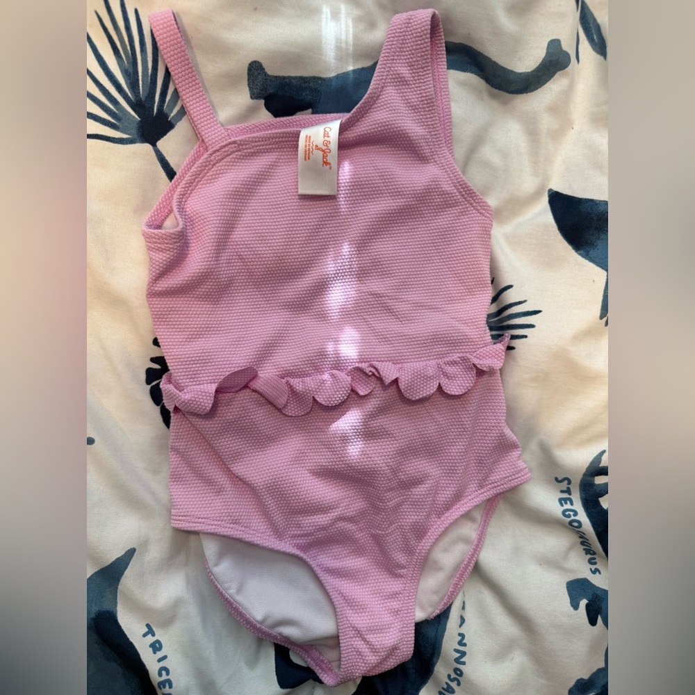 Cat & Jack Light Pink Textured Swimsuit